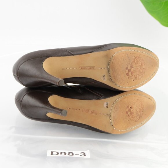 Vince Camuto Womens Elvin Boots Size 7 Brown Leather Platform Heel Dressy Bootie - Picture 9 of 13